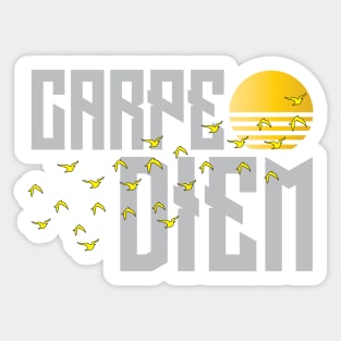 Carpe Diem III - Seize The Day - Latin Quotes - Sunrise Inspirational Typography Sticker